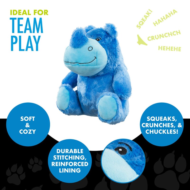 Hero Chuckles, Plush Squeaky Dog Toy, Durable Stuffed Animal with 3 in 1 Squeaker - Image 4